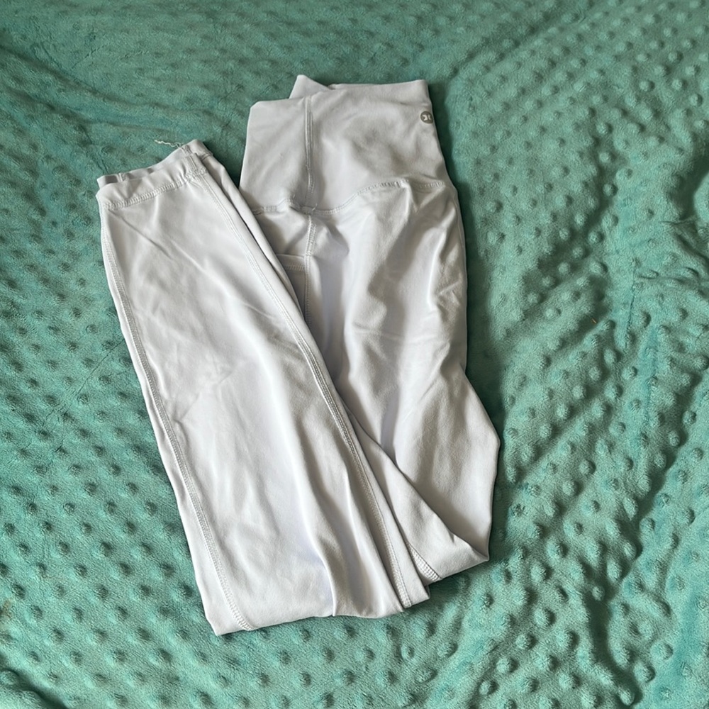 Baby blue high waisted leggings with pockets